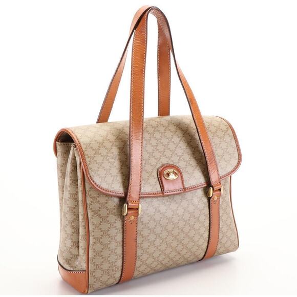 Vintage Celine Coated Canvas Shoulder Bag - Picture 2 of 11